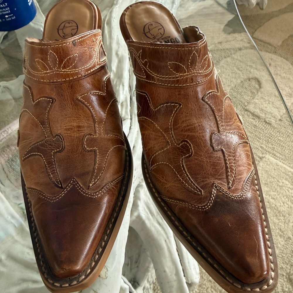 Durango Brown Leather Mules